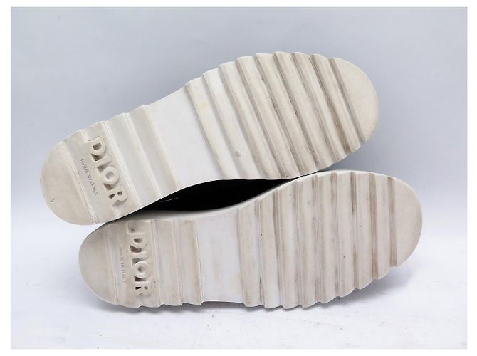 Autre Marque SAPATOS DIOR BATEAUX 3DE311ZHQ 41 IT 42 FR DERBY EM LONA OBLIQUE Preto - vista 6