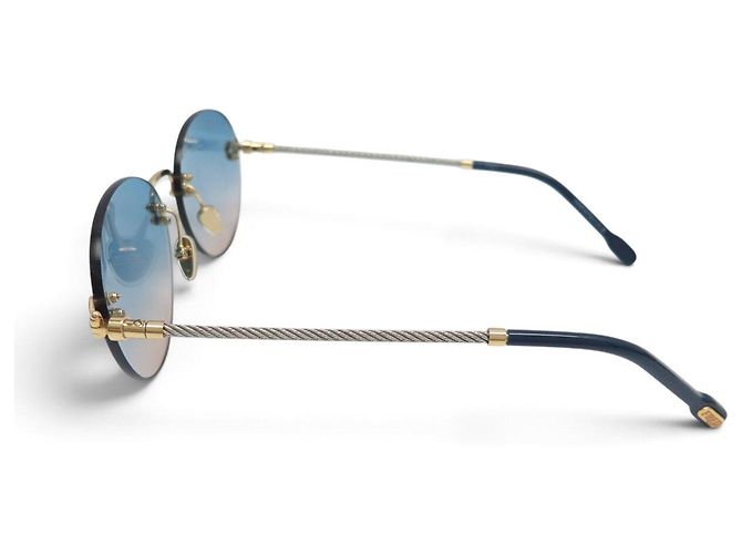 THE FRED FORCE 10 FG40079U SONNENBRILLE BLAUE GLÄSER METALL Golden - Ansicht 2