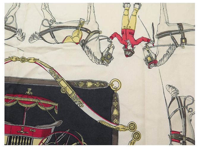 Hermès FOULARD VINTAGE HERMES HARNAIS A L'ANGLAISE H. GRYGKAR CARRE 90 IN SETA - vista 12