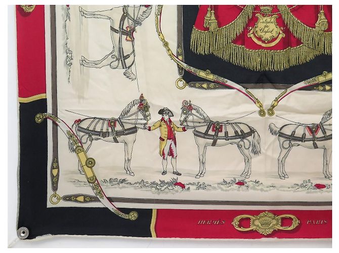 Hermès FOULARD VINTAGE HERMES HARNAIS A L'ANGLAISE H. GRYGKAR CARRE 90 IN SETA - vista 5