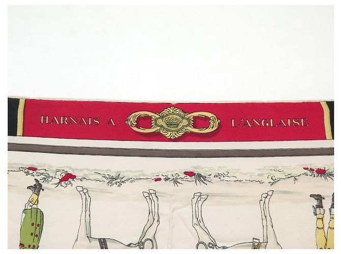 Hermès FOULARD VINTAGE HERMES HARNAIS A L'ANGLAISE H. GRYGKAR CARRE 90 IN SETA - vista 7