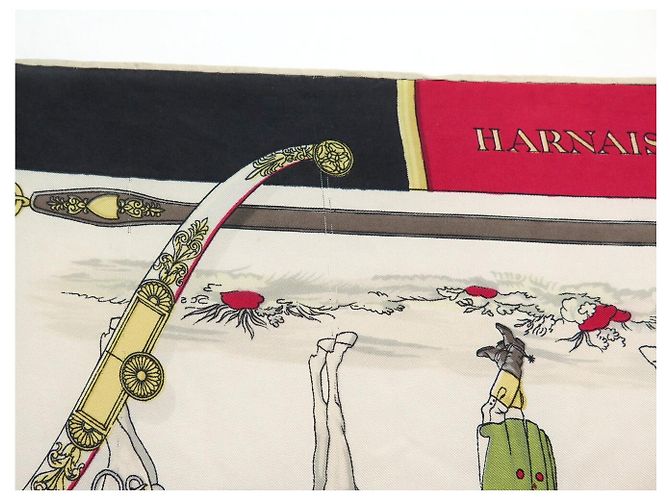 Hermès FOULARD VINTAGE HERMES HARNAIS A L'ANGLAISE H. GRYGKAR CARRE 90 IN SETA - vista 9