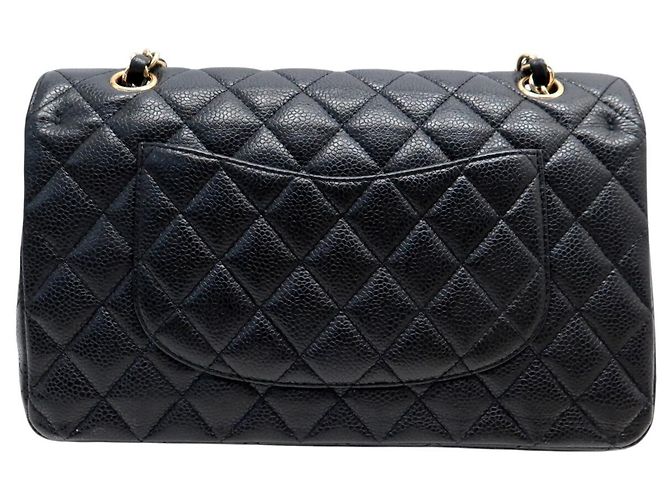 BORSA A MANO CHANEL TIMELESS CLASSIQUE MEDIUM A01112 IN PELLE CAVIAR NERA BAG 10300 Nero - vista 2