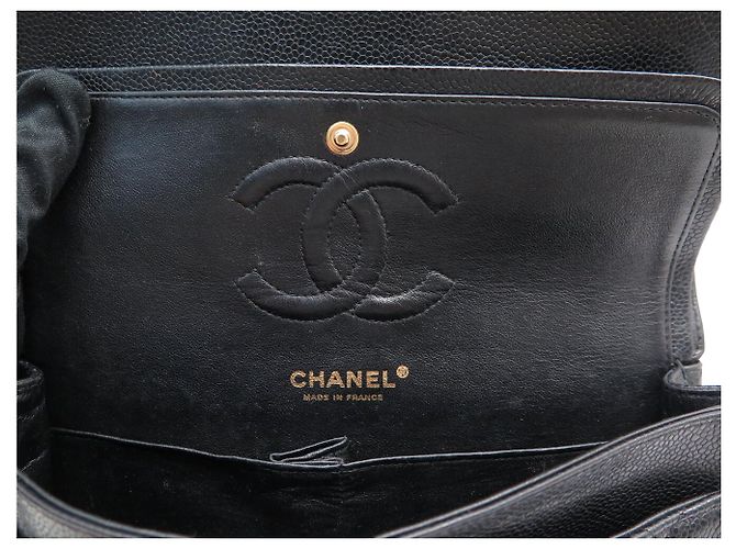 BORSA A MANO CHANEL TIMELESS CLASSIQUE MEDIUM A01112 IN PELLE CAVIAR NERA BAG 10300 Nero - vista 9