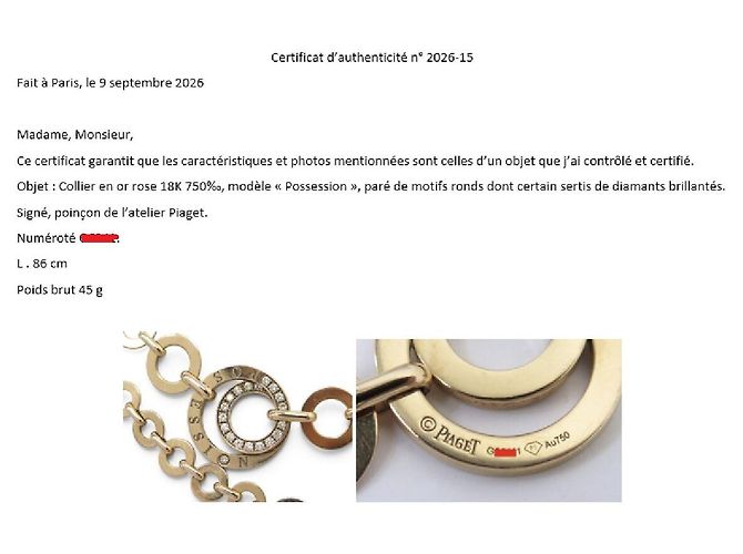 COLLANA PIAGET SAUTOIR POSSESSION 86CM ORO 18K DIAMANTI 45.2GR D'oro - vista 13