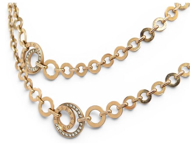 COLLANA PIAGET SAUTOIR POSSESSION 86CM ORO 18K DIAMANTI 45.2GR D'oro - vista 2