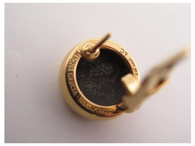 ORECCHINI BULGARI MONETE MONETA ANTICA PRIMA DI CRISTO ORO 18K 22.5GR EARRINGS D'oro - vista 12