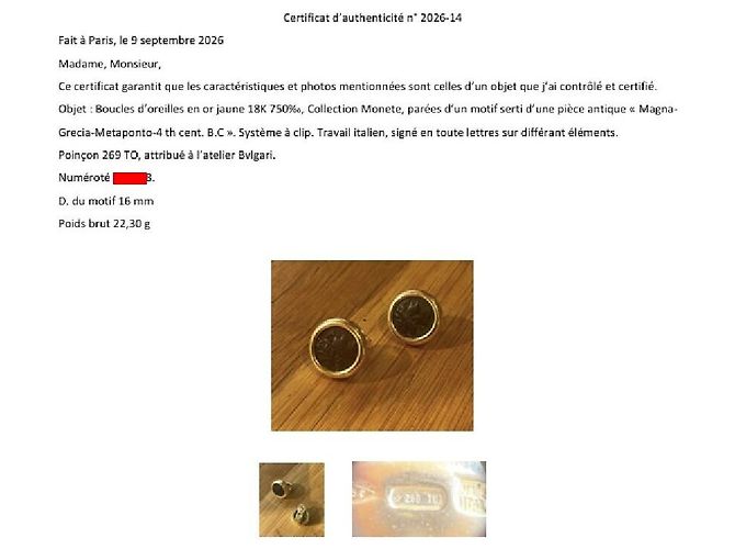 ORECCHINI BULGARI MONETE MONETA ANTICA PRIMA DI CRISTO ORO 18K 22.5GR EARRINGS D'oro - vista 16