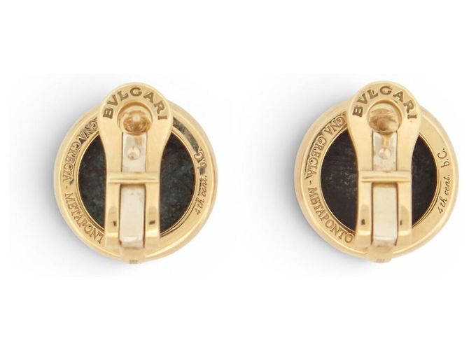ORECCHINI BULGARI MONETE MONETA ANTICA PRIMA DI CRISTO ORO 18K 22.5GR EARRINGS D'oro - vista 3