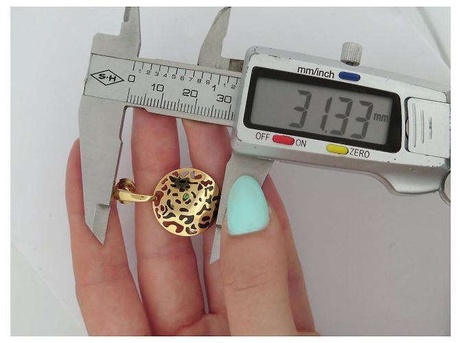 ORECCHINI CARTIER PANTHERE B8042500 PENDENTI ORO GIALLO 18K 15.1GR D'oro - vista 9