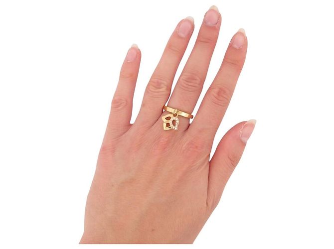 ANELLO PIAGET MAGIC GARDEN 53 DIAMANTI 0.12CT ORO GIALLO 18K 7.95GR GOLD RING D'oro - vista 5