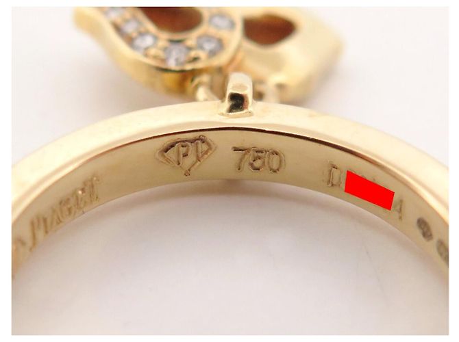 ANELLO PIAGET MAGIC GARDEN 53 DIAMANTI 0.12CT ORO GIALLO 18K 7.95GR GOLD RING D'oro - vista 9