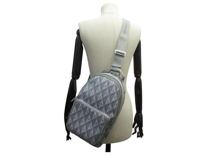 Christian Dior NEU DIOR MINI RIDER GÜRTELTASCHE DIAMOND GRAU CANVAS RUCKSACK GREY BAGPACK - Ansicht 10
