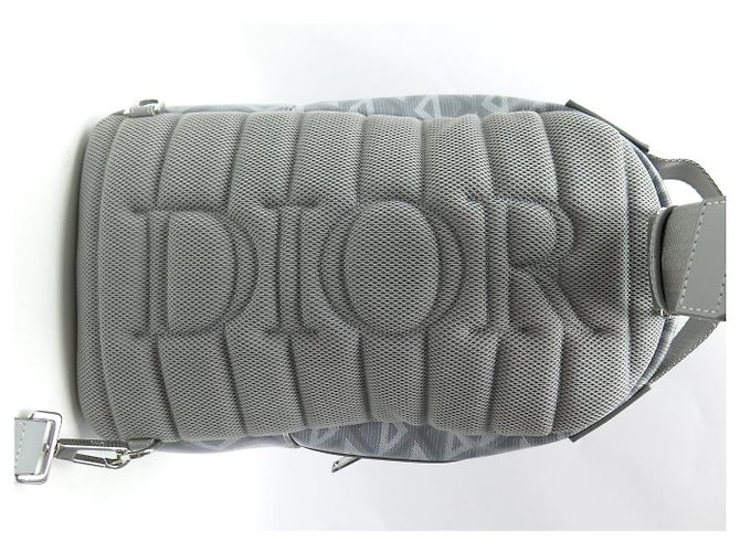 Christian Dior NEU DIOR MINI RIDER GÜRTELTASCHE DIAMOND GRAU CANVAS RUCKSACK GREY BAGPACK - Ansicht 7