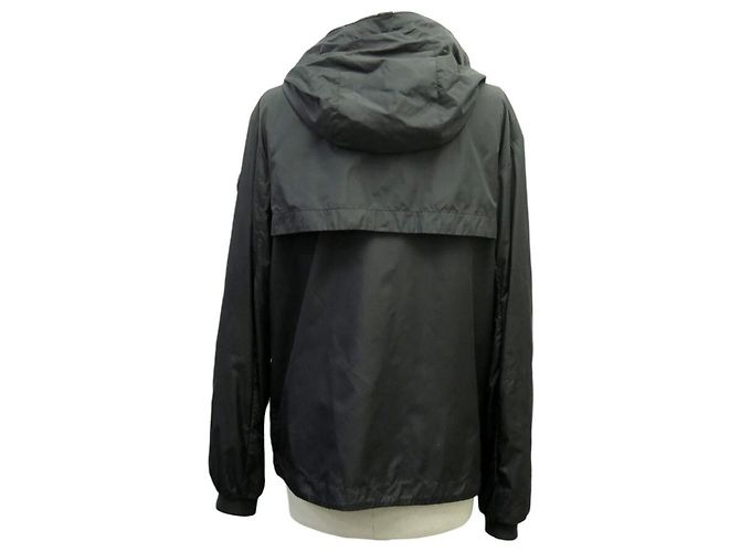 GIACCA MONCLER JUNICHI IMPERMEABILE CON CAPPUCCIO ANTIVENTO T1 38 M BLOUSON JACKET Nero - vista 3