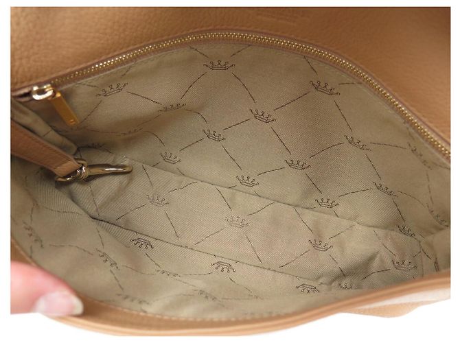 NUOVA BORSA A MANO DELVAUX LE LOUISE PIN PELLE CAMEL A TRACCOLLA Cammello - vista 10