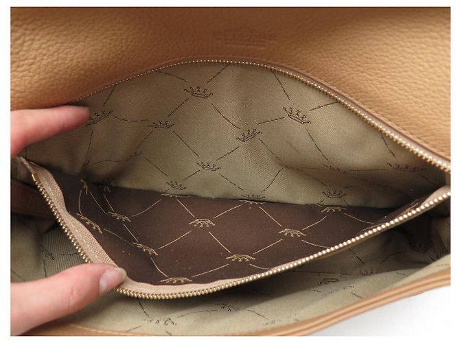 NUOVA BORSA A MANO DELVAUX LE LOUISE PIN PELLE CAMEL A TRACCOLLA Cammello - vista 12