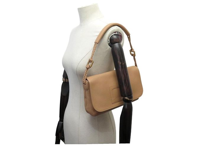 NUOVA BORSA A MANO DELVAUX LE LOUISE PIN PELLE CAMEL A TRACCOLLA Cammello - vista 4