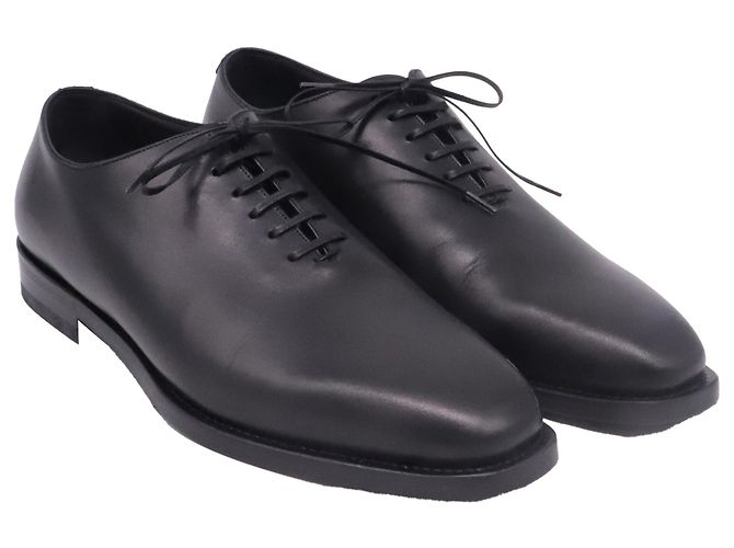Salvatore Ferragamo Sapatos Oxford de atacadores Ferragamo Angiolo em pele preta Preto - vista 3