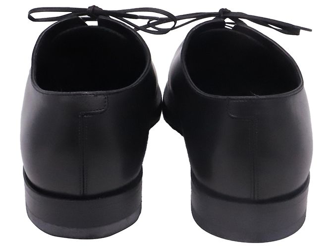 Salvatore Ferragamo Sapatos Oxford de atacadores Ferragamo Angiolo em pele preta Preto - vista 5