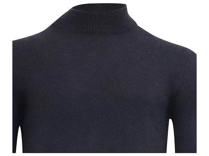 Tom Ford Strickpullover mit Stehkragen aus schwarzem Kaschmir - Ansicht 2