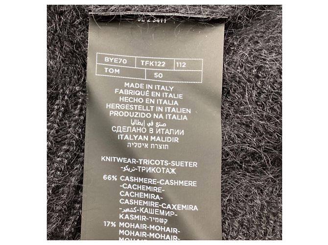 Tom Ford Strickpullover mit Stehkragen aus schwarzem Kaschmir - Ansicht 5