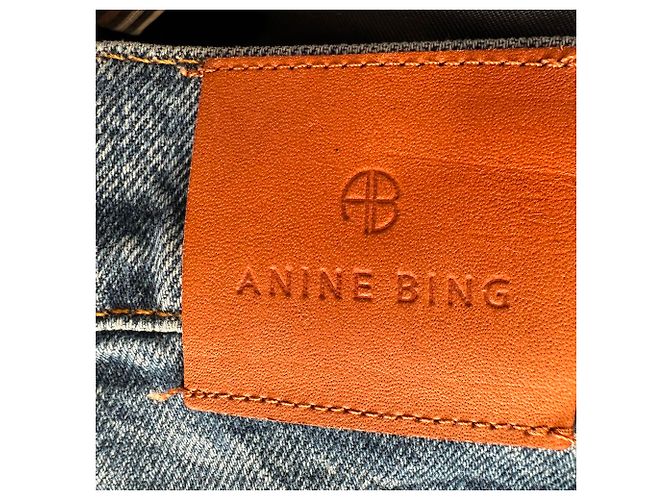 Jeans a gamba larga Anine Bing Briley in cotone blu - vista 10