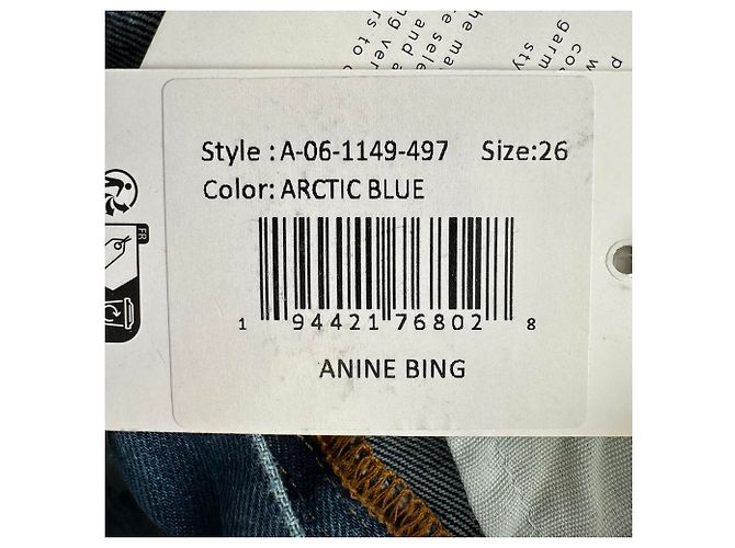 Jeans a gamba larga Anine Bing Briley in cotone blu - vista 11