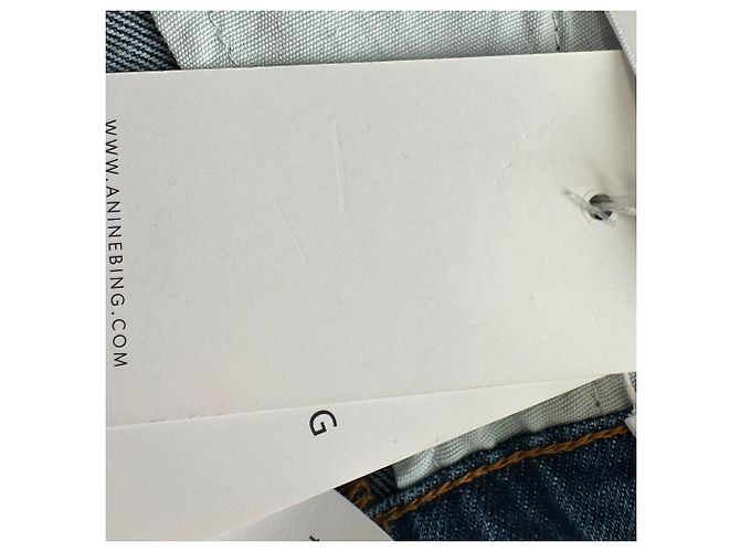 Jeans a gamba larga Anine Bing Briley in cotone blu - vista 13