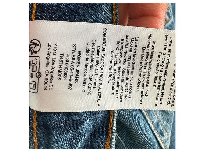 Jeans a gamba larga Anine Bing Briley in cotone blu - vista 16