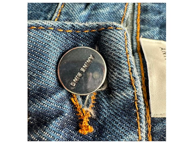 Jeans a gamba larga Anine Bing Briley in cotone blu - vista 3