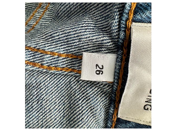 Jeans a gamba larga Anine Bing Briley in cotone blu - vista 8