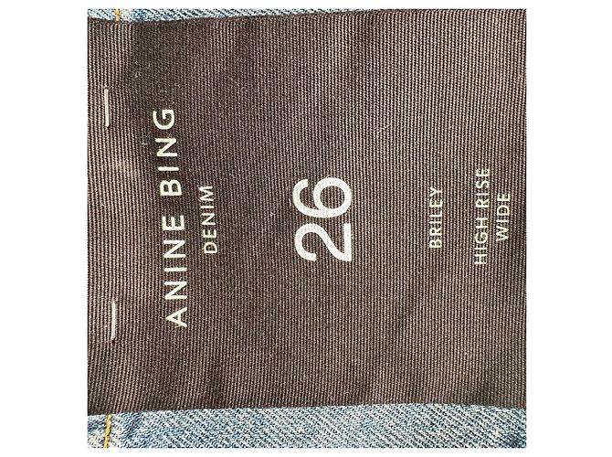 Jeans a gamba larga Anine Bing Briley in cotone blu - vista 9