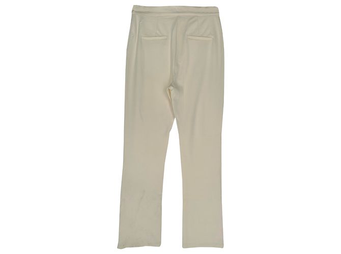 Calças de perna reta Max Mara Leisure em algodão branco - vista 2