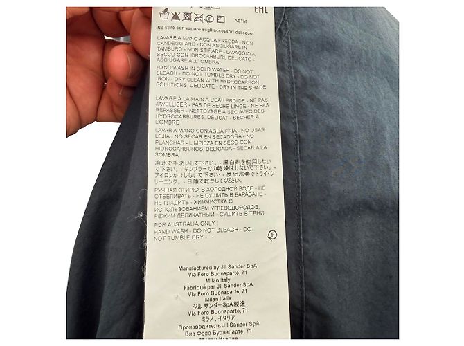 Trench con cintura Jil Sander in cotone blu navy - vista 10