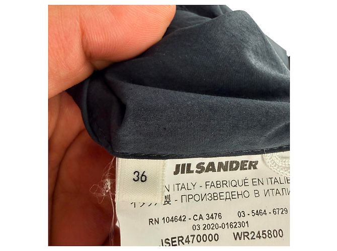 Trench con cintura Jil Sander in cotone blu navy - vista 14