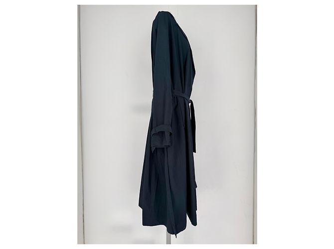 Trench con cintura Jil Sander in cotone blu navy - vista 15