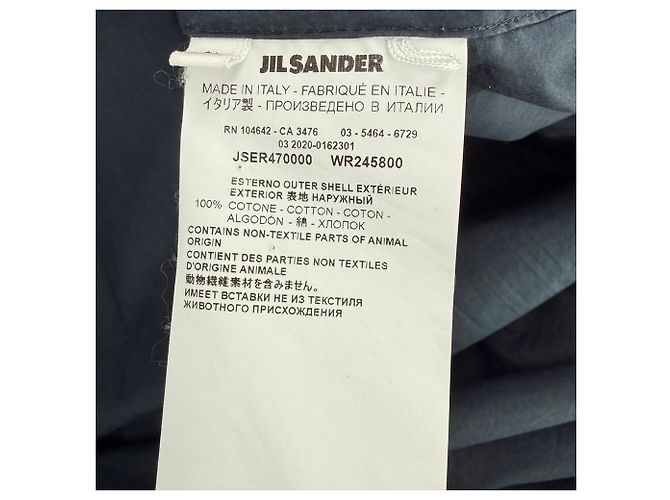 Trench con cintura Jil Sander in cotone blu navy - vista 16