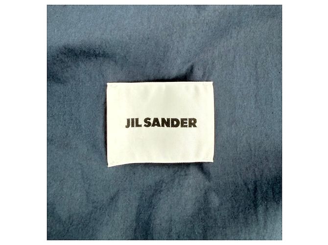 Trench con cintura Jil Sander in cotone blu navy - vista 18
