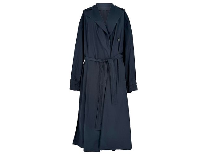 Trench con cintura Jil Sander in cotone blu navy - vista 2