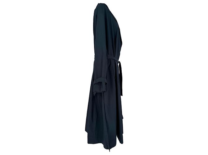 Trench con cintura Jil Sander in cotone blu navy - vista 4