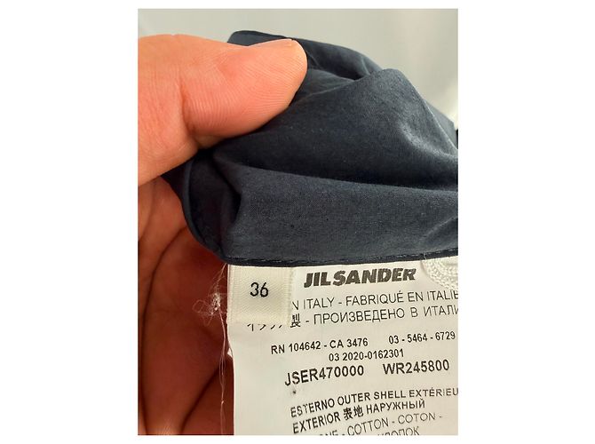 Trench con cintura Jil Sander in cotone blu navy - vista 7