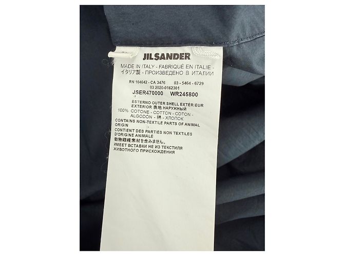 Trench con cintura Jil Sander in cotone blu navy - vista 9