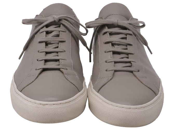 Autre Marque Baskets Common Projects Achilles Low-Top en cuir gris - vue 2