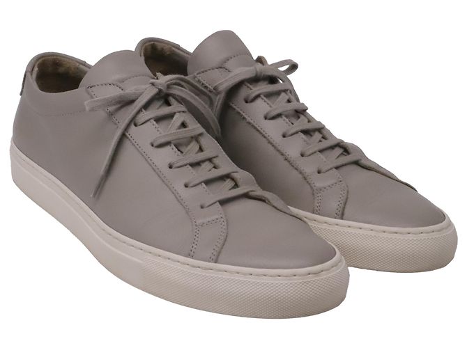 Autre Marque Baskets Common Projects Achilles Low-Top en cuir gris - vue 3