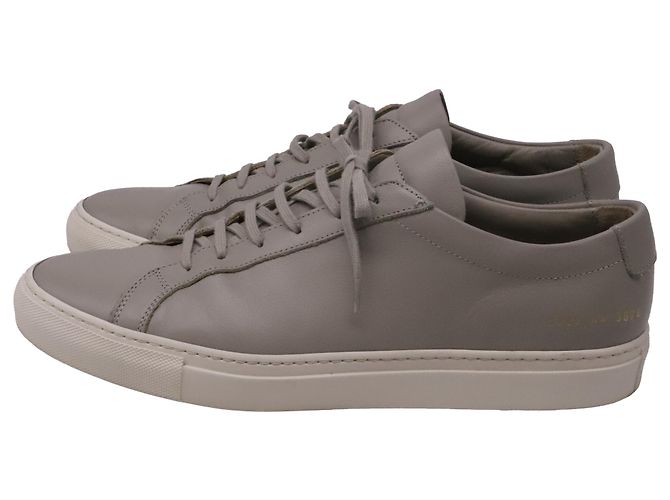Autre Marque Baskets Common Projects Achilles Low-Top en cuir gris - vue 4