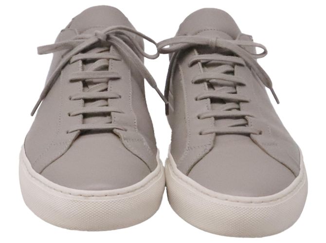 Autre Marque Baskets Common Projects Achilles Low-Top en cuir gris - vue 6