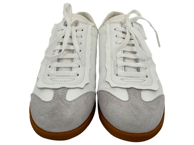 Maison Martin Margiela Sneakers Featherlight Maison Margiela in pelle bianca Bianco Crudo - vista 4