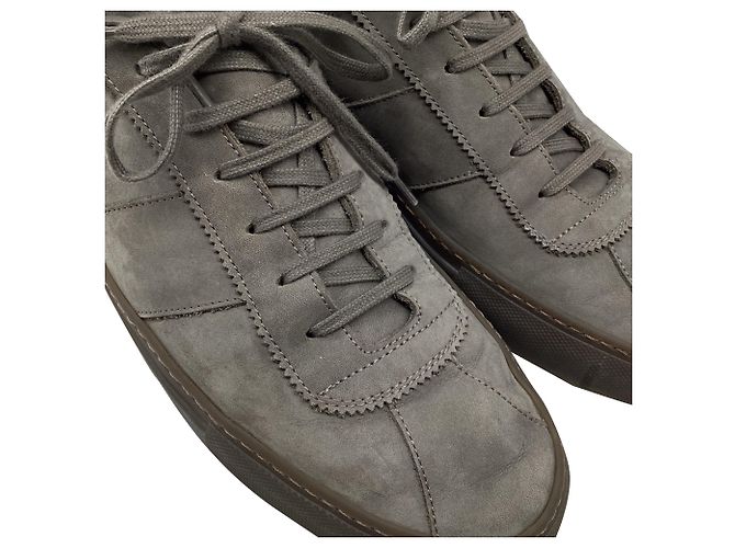Autre Marque  Common Projects Tennis Low-Top Sneakers in Grey Leather - view 12