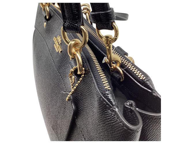 Coach Mini Brooke Carryall aus schwarzem Leder - Ansicht 11